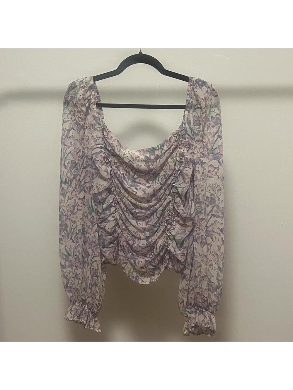 ASTR The Label Women's Purple and Multi Blous